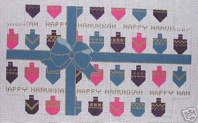 Fancy Carole Judaica Hanukkah Box Needlepoint Canvas  