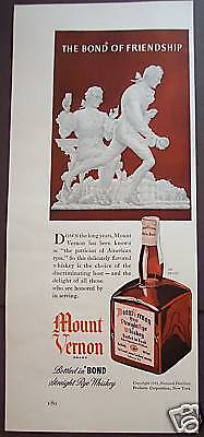 1941 Mount Vernon Straight Rye Whiskey vintage ad  