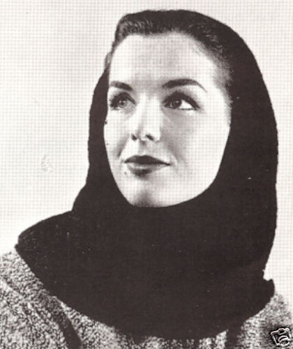 Vintage Crochet Draped Hood Head Cover Scarf Pattern  