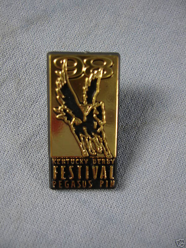 1998 Kentucky Derby Festival Gold Return Pin MINT  