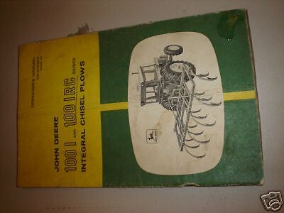 JOHN DEERE 100I 100IRC CHISEL PLOWS OPERATORS MANUAL  