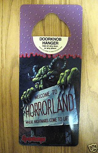 GOOSEBUMPS Doorknob Hanger HORRORLAND 1995 GOOSE BUMPS  