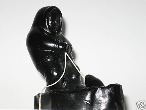 Boma Canada Inuit Seal Hunter Carving Souvenir  