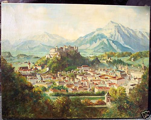 Otto Karl Hoffman Salzburg Original Oil Painting  