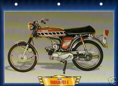 Yamaha FS1 E 50 FS 1 1975 Motorcycle Big CARD Photo  