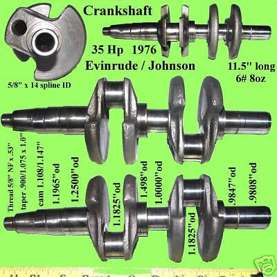 Crankshaft, 35 Hp Evinrude / Johnson 1976  