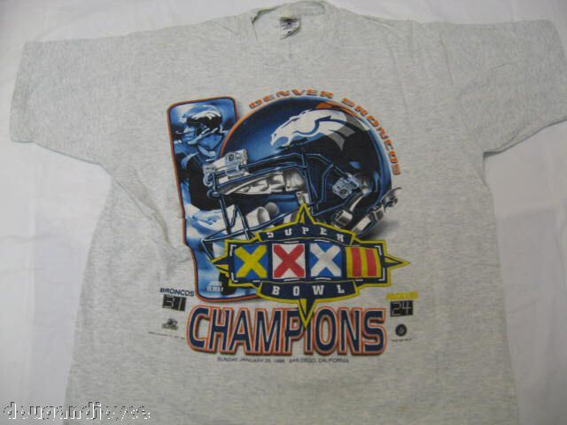 1998 SUPER BOWL XXXII CHAMPIONS Denver Broncos T Shirt  