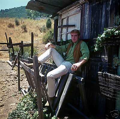 LEE MAJORS THE BIG VALLEY SITTING ON PORCH 12X12 RARE  