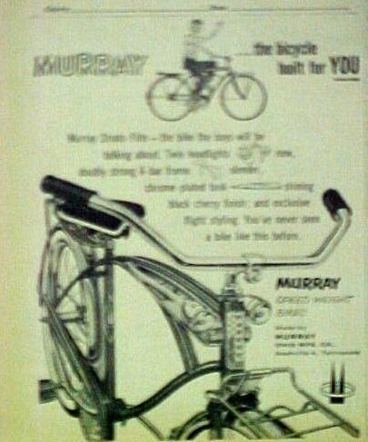 1958 Murray (SPEED WEIGHT) Boys Bicycles,Bikes Print AD  