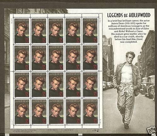 SCOTT 3082 MNH SHEET JAMES DEAN   LEGENDS OF HOLLYWOOD  