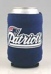 BEER CAN KOOZIE HOLDER NEW ENGLAND PATRIOTS FOOTBALL  