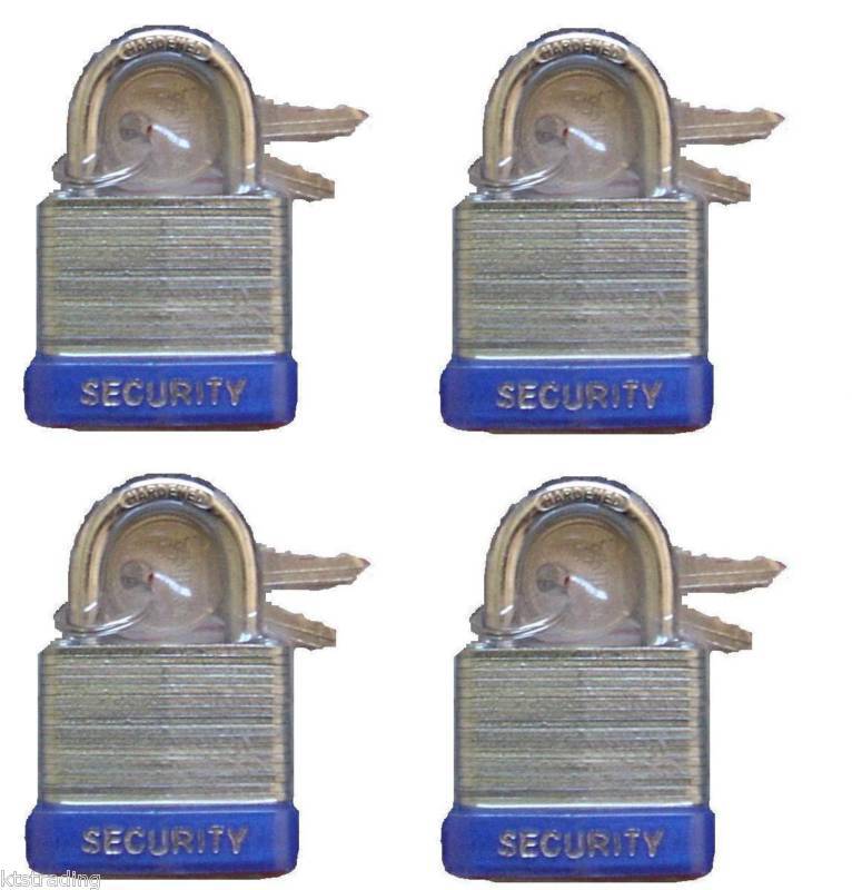 30mm Padlocks 4pc keyed alike  1locks 8 same keys  