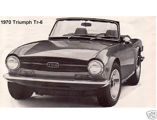 1970 Triumph TR 6 Refrigerator Magnet  